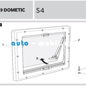 Okno Dometic S4 900×500 vyklápěcí